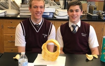 High school students take the Pringles Ring Challenge