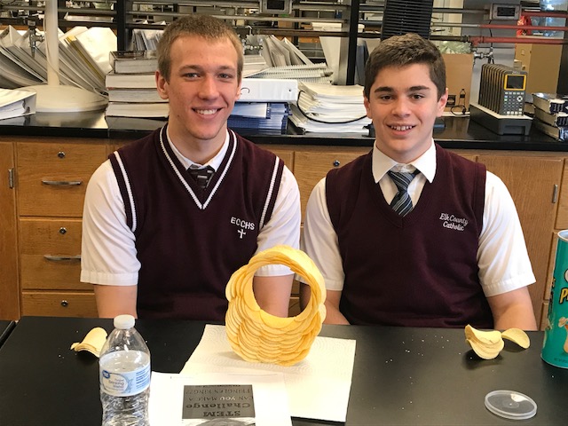 High school students take the Pringles Ring Challenge