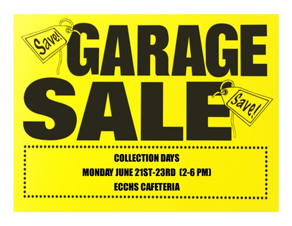 ECCHS Garage Sale Collection Days
