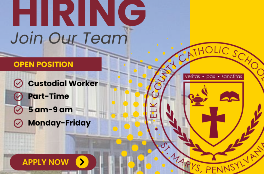 Now Hiring PT Custodial Worker
