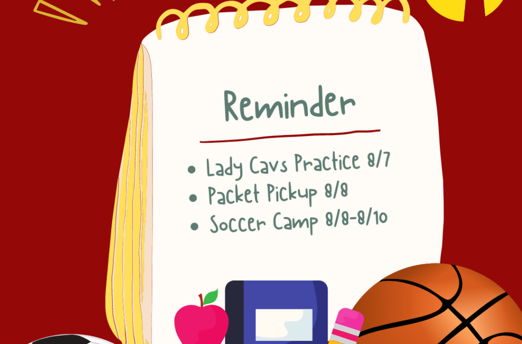 ECC reminders for 8/7-8/11/23