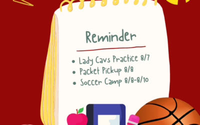 ECC reminders for 8/7-8/11/23