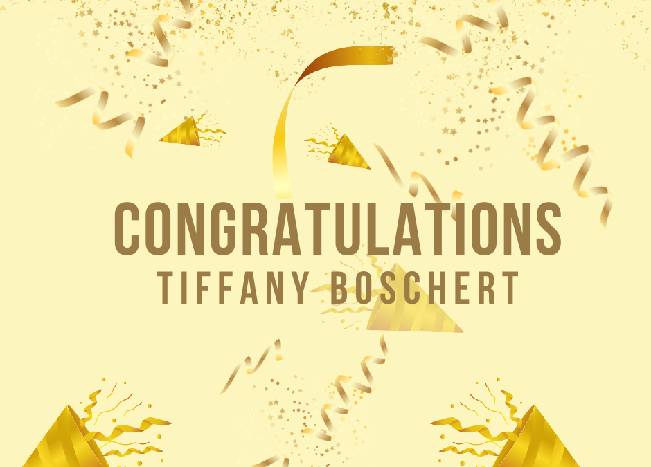 Congratulations Tiffany!