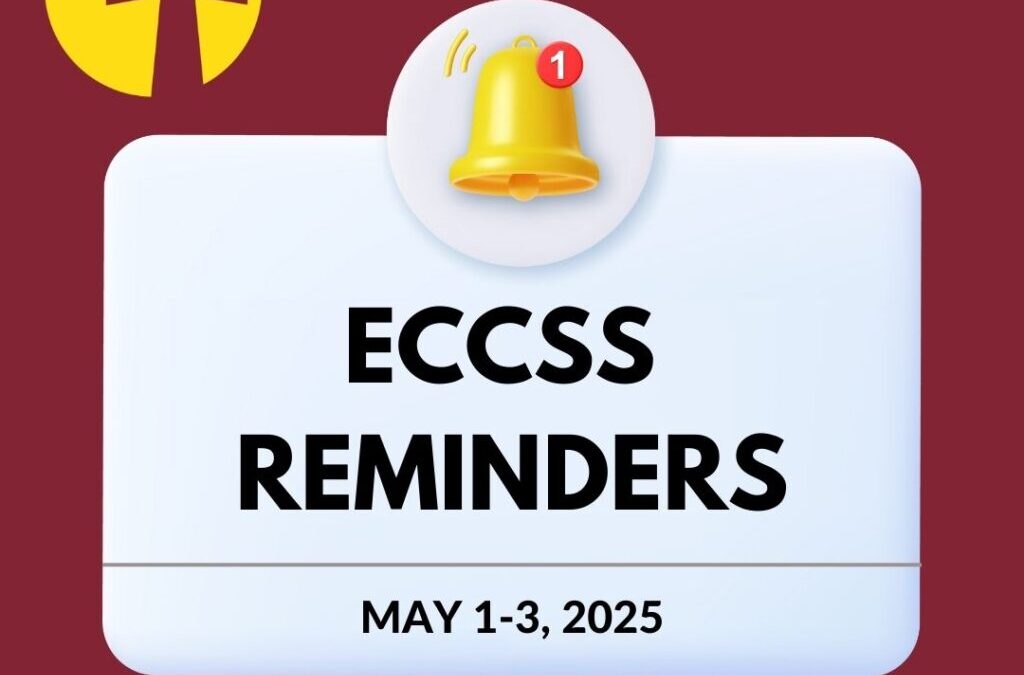 ECCSS REMINDERS MAY 1-3