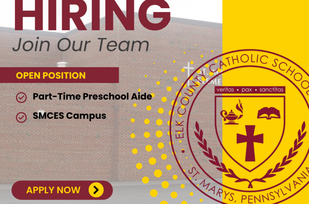 Now Hiring-PT Preschool Aide
