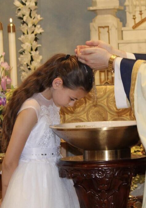 Welcome Evelynn to the Catholic faith